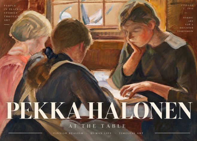 Pekka Halonen At the Table No6 - Poster
