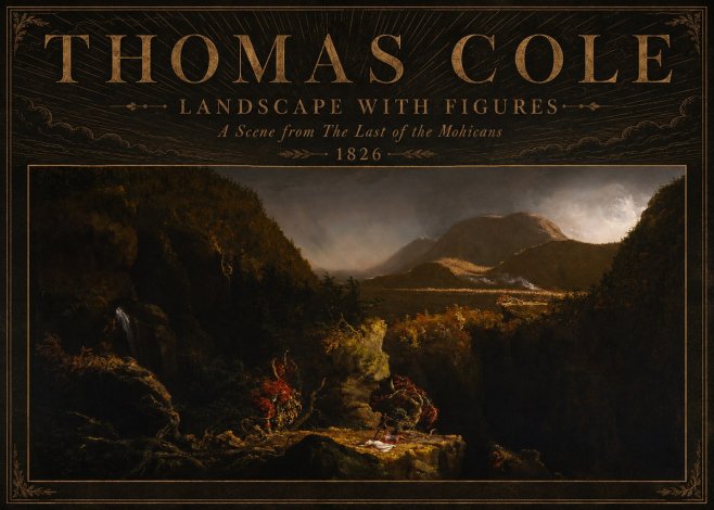 Thomas Cole Landscape with Figures: a Scene from the Last of the Mohicans No5 - Poster
