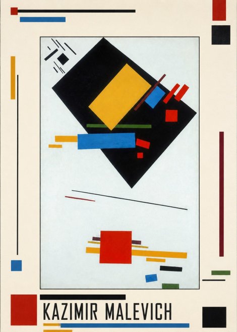 Kazimir Malevich Suprematist Composition with Yellow Rectangle No1 - Poster