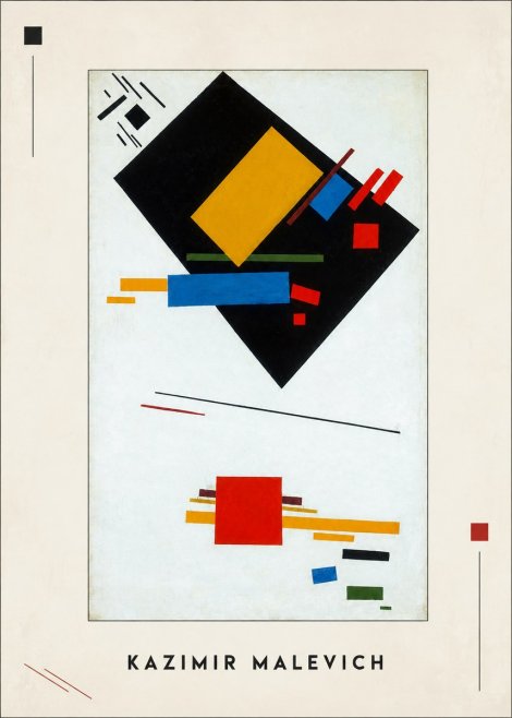 Kazimir Malevich Suprematist Composition with Yellow Rectangle No2 - Poster