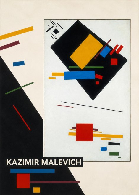Kazimir Malevich Suprematist Composition with Yellow Rectangle No6 - Poster