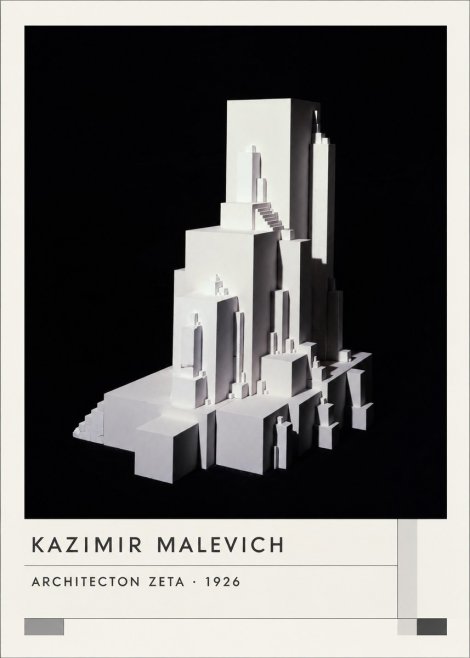 Kazimir Malevich Architecton Zeta No1 - Poster