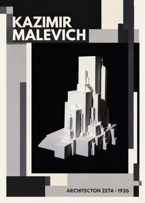 Kazimir Malevich Architecton Zeta No2 - Poster
