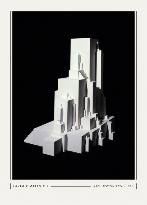 Kazimir Malevich Architecton Zeta No5 - Poster