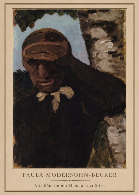 Paula Modersohn-Becker Alte Bäuerin Mit Hand an Der Stirn No3 - Poster