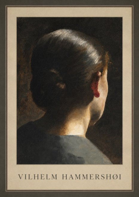 Vilhelm Hammershøi Woman Seen from Behind No3 - Poster