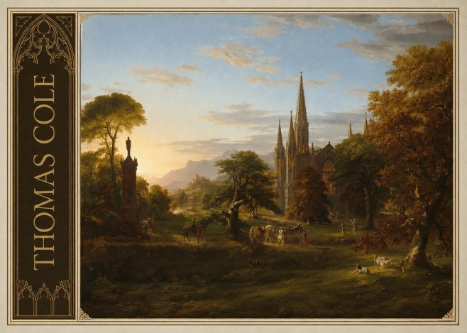 Thomas Cole The Architect's Dream No2 - Poster
