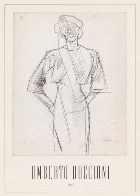 Umberto Boccioni Figure Study, 1911 No1 - Poster