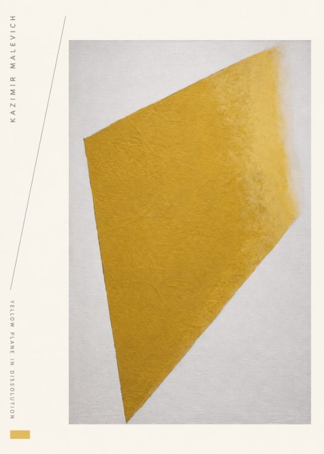 Kazimir Malevich Yellow Plane in Dissolution No2 - Poster