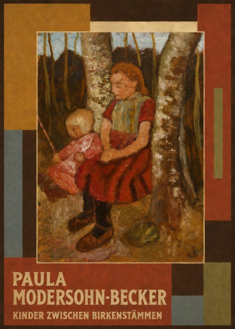 Paula Modersohn-Becker Kinder Zwischen Birkenstämmen No4 - Poster
