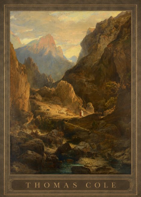 Thomas Cole The Mountain Ford No1 - Poster