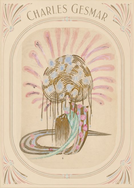 Charles Gesmar Woman with Headdress No3 - Poster
