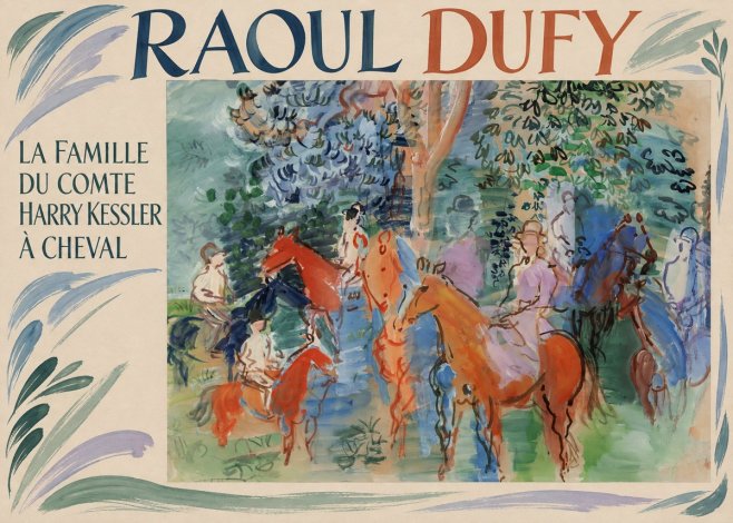 Raoul Dufy La Famille Du Comte Harry Kessler À Cheval No1 - Poster