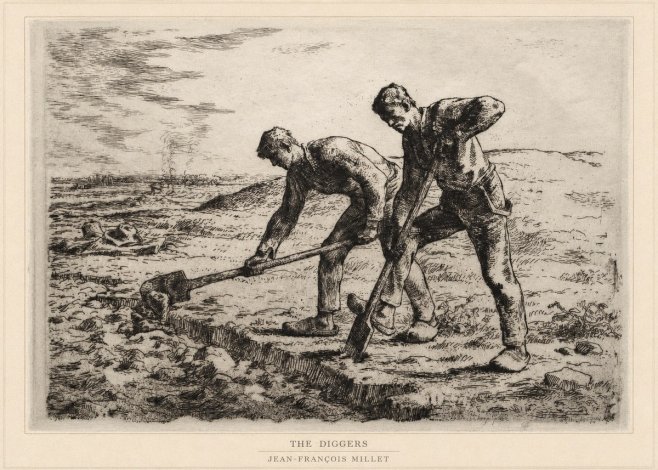 Jean-François Millet The Diggers No6 - Poster