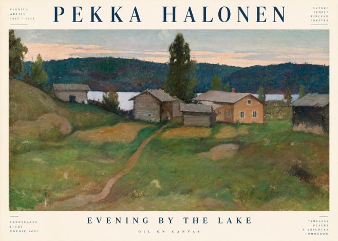 Pekka Halonen Evening by the Lake No3 - Poster