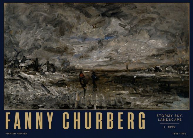 Fanny Churberg Stormy Sky. Landscape No6 - Poster