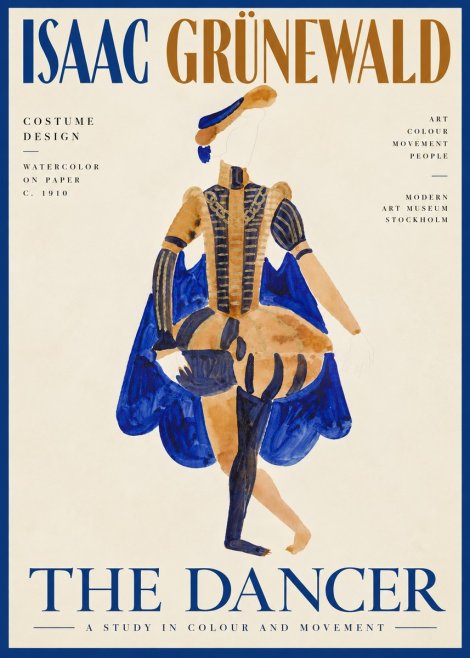 Isaac Grünewald Costume Design XV No6 - Poster