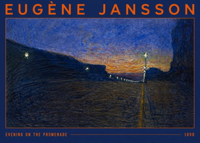 Eugène Jansson Evening on the Promenade No2 - Poster