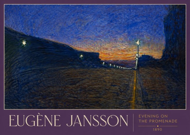Eugène Jansson Evening on the Promenade No3 - Poster