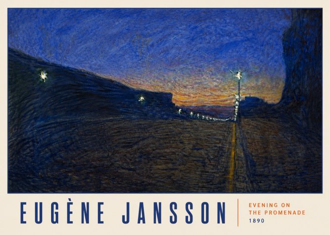 Eugène Jansson Evening on the Promenade No4 - Poster