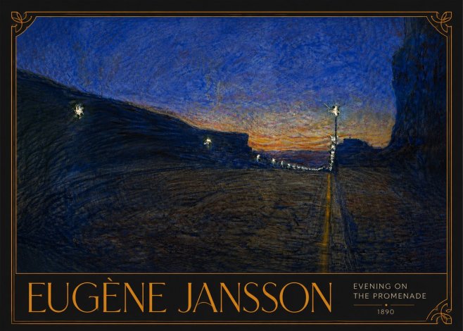 Eugène Jansson Evening on the Promenade No5 - Poster