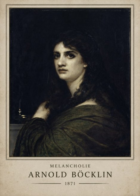Arnold Böcklin Melancholie No1 - Poster