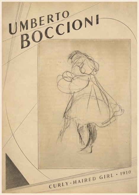 Umberto Boccioni Curly-haired Girl No2 - Poster