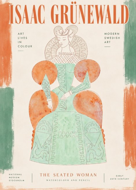 Isaac Grünewald Seated Woman No3 - Poster