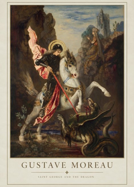Gustave Moreau Saint George and the Dragon No5 - Poster