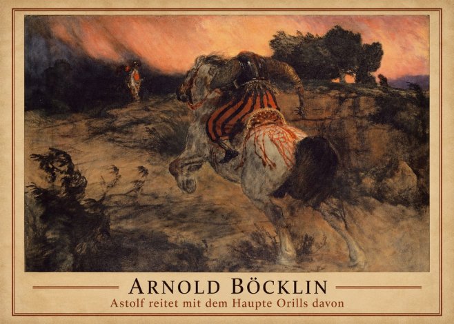 Arnold Böcklin Astolf Reitet Mit Dem Haupte Orills Davon No1 - Poster