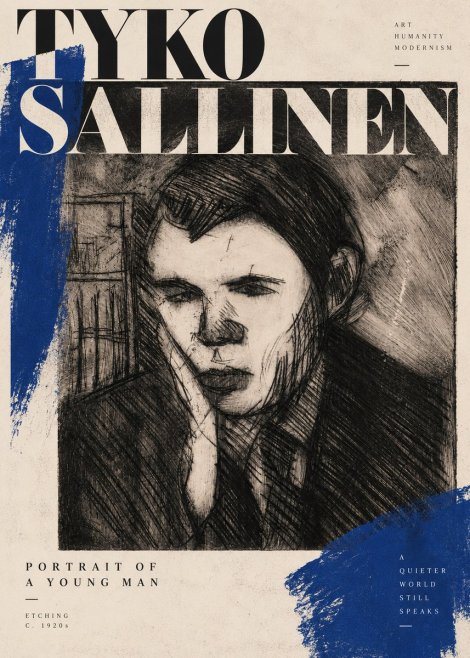 Tyko Sallinen Portrait of a Young Man No4 - Poster