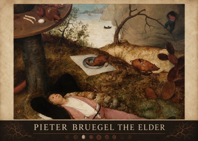Pieter Bruegel The Land of Cockaigne II No6 - Poster