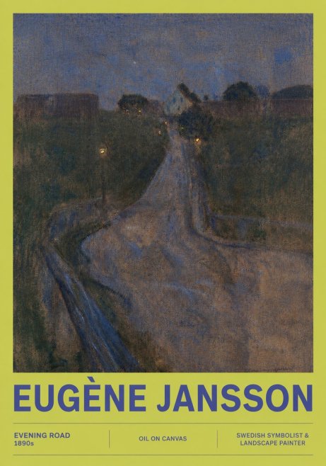Eugène Jansson Evening Road No3 - Poster