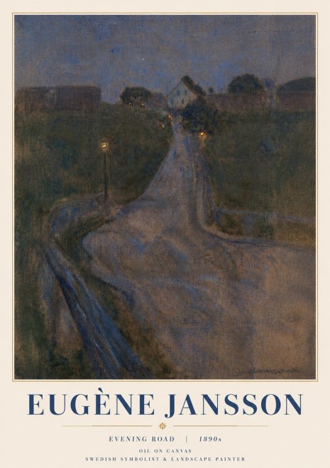 Eugène Jansson Evening Road No4 - Poster