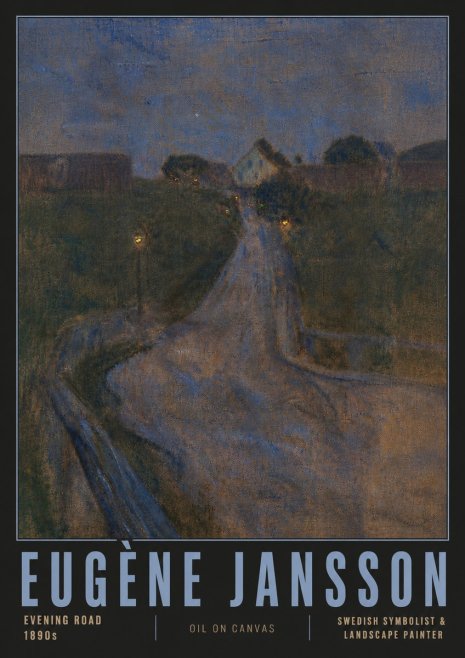 Eugène Jansson Evening Road No5 - Poster