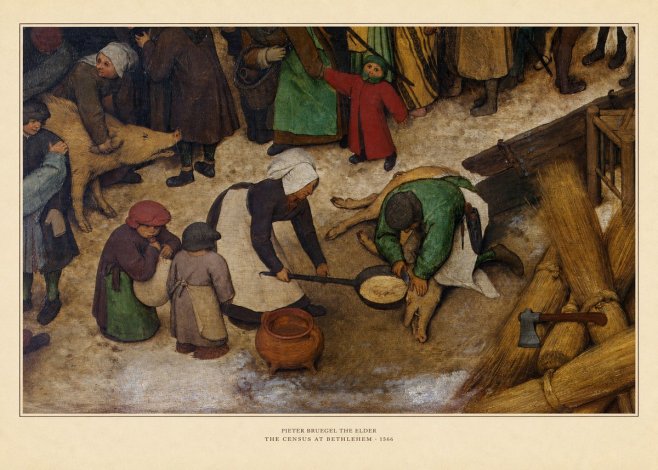 Pieter Bruegel The Census at Bethlehem VI No5 - Poster