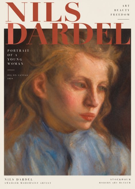 Nils Dardel Portrait of a Young Woman No4 - Poster