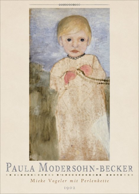 Paula Modersohn-Becker Mieke Vogeler Mit Perlenkette No4 - Poster