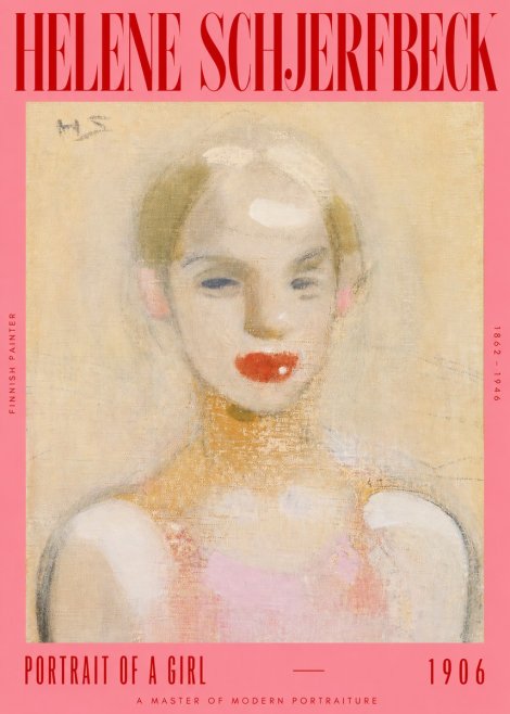 Helene Schjerfbeck Portrait of a Girl No2 - Poster