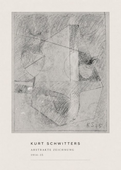 Kurt Schwitters Abstrakte Zeichnung No4 - Poster
