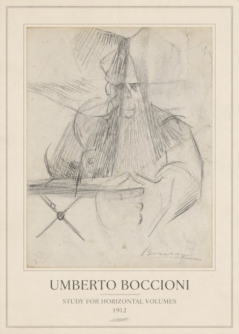 Umberto Boccioni Study for Horizontal Volumes No3 - Poster