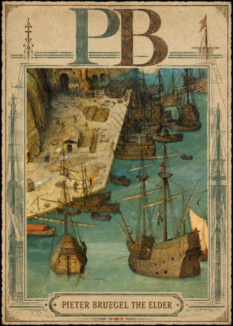 Pieter Bruegel A Port Scene No3 - Poster