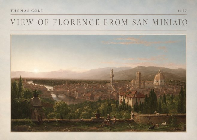 Thomas Cole View of Florence from San Miniato No4 - Poster