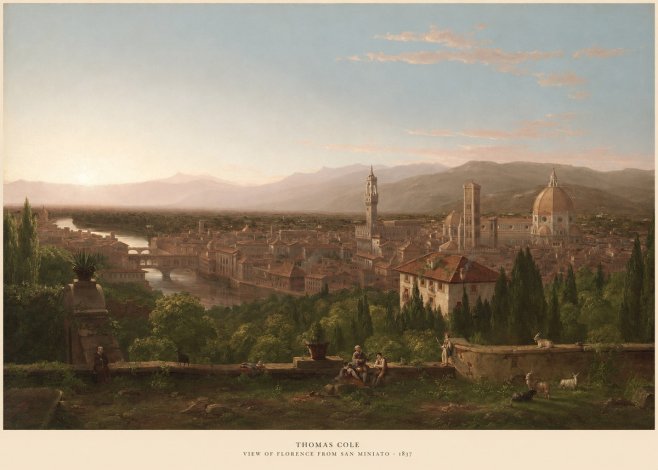Thomas Cole View of Florence from San Miniato No6 - Poster