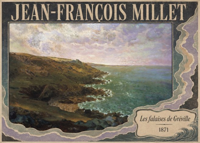 Jean-François Millet Les Falaises De Gréville No6 - Poster
