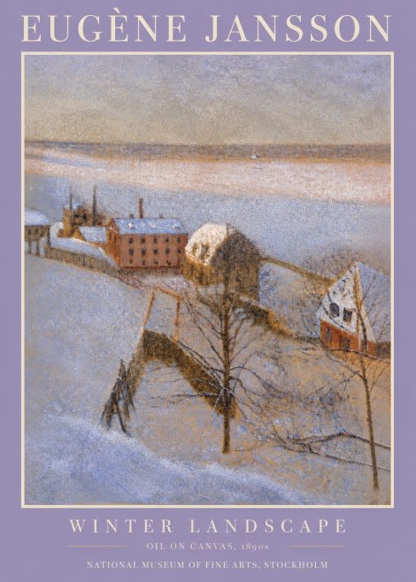 Eugène Jansson Winter Landscape No3 - Poster