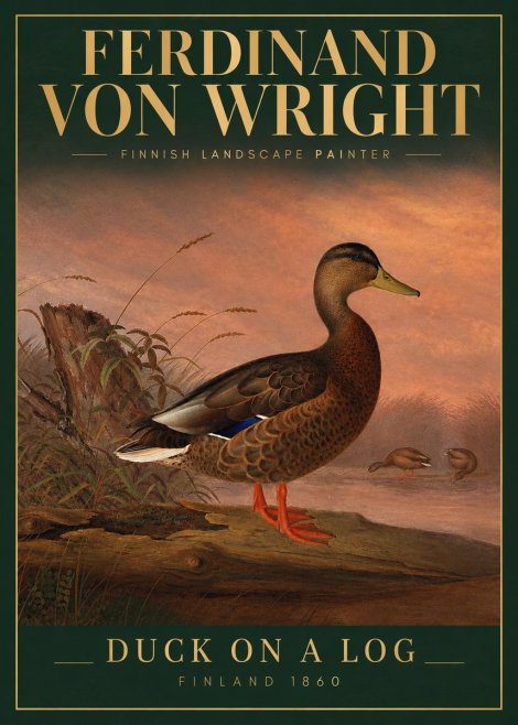 Ferdinand von Wright Wild Duck No4 - Poster
