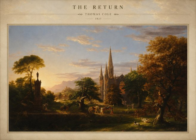 Thomas Cole The Return III No3 - Poster