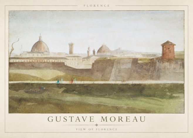 Gustave Moreau View of Florence No2 - Poster