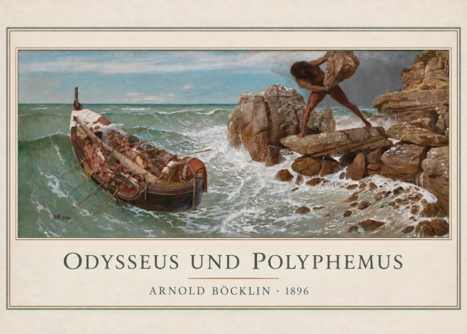 Arnold Böcklin Odysseus Und Polyphemus No1 - Poster